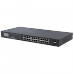 Switch Intellinet Network Solutions Gigabit 24x RJ45 PoE+, 2x SFP, wyświetlacz LCD (561242) | 561242 | 0766623561242