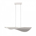 Maxlight Mantra Bianca 7766 lampa wisząca zwis 1x40W LED 3000K 2450 lm biała/transparentna | 7766 | 8435153277665