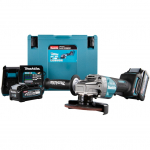 Makita Akku-Winkelschleifer GA013GM201 XGT, 40Volt (blau/Black, 2x Li-Ion XGT Akku 4,0Ah, MAKPAC Gr.4) | GA013GM201 | 0088381898577