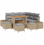 9-osaline aiam&ouml;&ouml;bli komplekt koos patjadega Beige rattan pol&uuml;ester akaatsia, 2-kohaline aiam&ouml;&ouml;bel koos patjadega Beige rattan pol&uuml;ester, 4-osaline aiam&ouml;&ouml;gi komplekt koos patjadega Beige rattan pol&uuml;ester akaatsia | 3362792 | 8721288429117