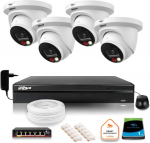 IP-valveojamiskomplekt Dahua 8mpx 4K 4 kaamerat IPC-HDW2849TM-S-IL k&otilde;vakettaga | Z37415T4