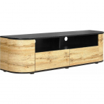 Beliani Szafka RTV jasne drewno z Blackm JEROME | 358927 Bel | 4255664806543