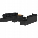 vidaXL 11-osaline aiam&ouml;&ouml;bli komplekt patjadega Black rattan akatsia, vidaXL 2-kohaline aiam&ouml;&ouml;bel patjadega Black rattan, vidaXL 3-osaline s&ouml;&ouml;gim&ouml;&ouml;bli komplekt patjadega Black rattan akatsia | 3362754 | 8721288428738