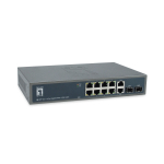 LevelOne PoE+Switch 8xGE PoE/2xGE/2xSFP 150W 19"unman.Metall | GEP-1221 | 4015867227978