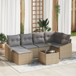 vidaXL Zestaw jadalniany 7-częściowy z poduszkami Black polirattan | 3355469 | 8721288357403