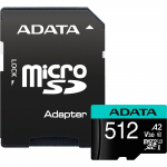 M&auml;lukaart ADATA Premier Pro MicroSDXC 512 GB Class 10 UHS-I/U3 A2 V30 (AUSDX512GUI3V30SA2-RA1) | AUSDX512GUI3V30SA2-RA1 | 4710273771359