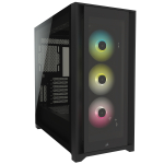 CORSAIR iCUE 5000X RGB Tempered Glass Mid-Tower ATX PC Smart Case Black | CC-9011212-WW | 840006627517