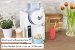 Unold 2-in-1 Slush- & Softeismaschine SOFIE (wei&szlig;, f&uuml;r 1.500ml Slush oder Softeis, 150 Watt Kompressor) | 48950 | 4011689489501