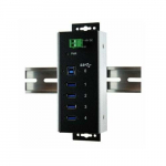 EXSYS EX-1185HMVS-WT Metalowy koncentrator USB3.0 4 porty Din Rail Zakres temperatur pracy -40C do 85C | 15.06.3080 | 4718359118593