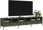 vidaXL TV-kapp, oliivroheline, 202x39x43,5 cm, k&uuml;lmvaltsitud teras | 3307159 VidaXL | 8721158304513