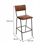 Atmosphera baaritool DARIO, nahast, k&otilde;rgus 102,5 cm | 3560238668719 | 3560238668719