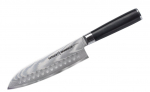 Samura Samura DAMASCUS SANTOKU Nuga C/ALVEOLI (Santoku nuga &otilde;&otilde;nes tera) 18 cm | SD-0094 | 4751029321039