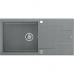 Zlewozmywak GraniteQ EVAN 146 XL GraniteQ zlewozmywak z syfonem Push 2 Open 1-komorowy z/o (1000x500x210; kom. 420x480) silver stone / elementy stalowe | brak | 5904310997737