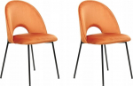 Beliani Komplekt 2 sametist s&ouml;&ouml;gitoa tooli orange COVELO | 391204 Bel | 4255664824417