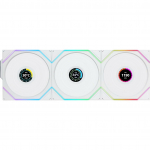 Lian Li UNI FAN TL Wireless LCD L&uuml;fter, ARGB, PWM, 3er-Pack inkl. Controller - 120 mm, wei&szlig; | LULI-118 | 4718466017345