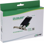 V&otilde;rgukaart InLine &reg; Dual Gigabit v&otilde;rgukaart 2x RJ45 1 Gb/s PCIe x4 PoE+ | 4043718341436 | 4043718341436
