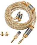 Kinera Kinera Mia kaabel 2PIN/MMCX 6N &uuml;hekristalliline vask h&otilde;bedaga kaetud 2.5/3.5/4.4mm | 6973084432019 | 6973084432019