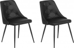 Beliani Komplekt 2 s&ouml;&ouml;gitoa tooli kunstnahast Black VALERIE | 109196 Bel | 4260624112084