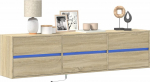 vidaXL vidaXL Ścienna szafka pod TV, z LED, dąb sonoma, 180x31x45 cm | 3307935 | 8721158342805