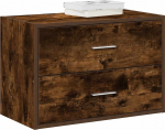 vidaXL Kapp kahe sahtliga, suitsutatud tamm, 60x31x40 cm | 858829 | 8721158577085