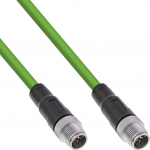 InLine InLine&reg; T&ouml;&ouml;stusv&otilde;rgu kaabel, M12 8-kontaktiga X-koodiga pistik/pistik, Cat.6A PUR 20m | 40520 | 4043718318674