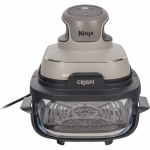 Ninja CRISPi 4-in-1 tragbare Glas-Hei&szlig;luftfritteuse "Stone" (Gray/transparent, 1.700 Watt, 2 K&ouml;rbe 1,4 und 3,8 Liter) | FN101EUST | 0622356317610
