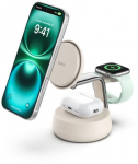Belkin UltraCharge Pro Magnetische 3-in-1-Ladestation mit Qi2 25W wei&szlig; | WIZ040KQSD | 0745883922901