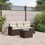 vidaXL 4-osaline aiam&ouml;&ouml;bli komplekt, padjad, pruun PE rattan | 3252210 | 8721102311857