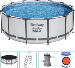 Bestway Basen ogrodowy Steel Pro MAX z akcesoriami, okrągły, 396x122cm | 93345 | 6941607310311