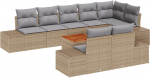 vidaXL 9-osaline aiam&ouml;&ouml;bli komplekt patjadega Beige pol&uuml;rotang Akaatsia | 3356642 | 8721288369130