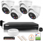 Zestaw monitoringu IP Dahua TIOC 8mpx 4K 4 kamery z alarmem NVR z dyskiem | Z51596T4