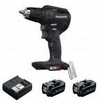 Kompaktowa i lekka wiertarko-wkrętarka 18 V Panasonic EY1DD1J18D, w zestawie ładowarka + 2 x aku 18 V / 5,0 Ah | PAEY1DD1J18D32 | 5025232933327