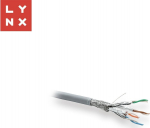 LYNX SFTP kabel, Cat6a, LSZH, celoměděn&yacute;, vnitřn&iacute;, &scaron;ed&yacute;, c&iacute;vka 500m | LX-SLD-SFTP6A-LSZH-GR | 8591205721187