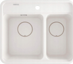 Zlewozmywak granitowy 1.5-komorowy | ZKM A503 | 5907650871736