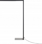 Lampa podłogowa Beliani Lampa podłogowa LED metalowa czarna MENSA | 371629 Bel | 4255664813275