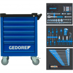 Gedore Werkzeugwagen Workster WSL-M-TS-172 (blau/Black, inkl. 172 Werkzeuge) | 3100197 | 4010886952641