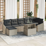 vidaXL Aiatoolide komplekt 8-osaline Hall rattanist aiam&ouml;&ouml;bel | 3357785 | 8721288379887