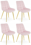 Leobert Tugitool BERA - hele pink samet / kuldsed jalad x 4 | 5903332096572 | 5903332096572