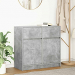 Komoda z szufladą Betonowa szarość 80x34x76 cm Drewno klejone | 861538 | 8721158704573