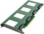 InLine&reg; PCIe kaart 4x sisemise U.2 NVMe SFF-8639 jaoks &ndash; bifurkatsioon, PCIe x16 | 4043718341542 | 4043718341542