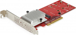 Kontroler StarTech PCIe 3.0 x8 - 2x M.2 M-key (PEX8M2E2) | S55058800 | 0065030886390