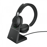 Jabra Evolve 2 65 MS Wireless Bluetooth Stereo Headset m. Ladestation Black | 26599-999-989 | 5706991022827