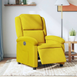 vidaXL vidaXL Elektryczny fotel rozkładany, ż&oacute;łty, obity aksamitem | 3204285 | 8721012167735