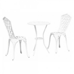 vidaXL Zestaw Bistro Ogrodowego 3 pcs White Aluminium Lumarko! | 42002392 VidaXL | 8721158863065