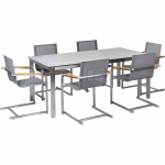 Beliani Dārza komplekts stikla galds un 6 krēsli grey COSOLETO | 419203 Bel | 4255664840646