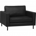 Beliani Fotel sk&oacute;rzany Black SAVALEN | 128453 | 4260624110974