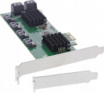 Kontroller InLine InLine&reg; kontrollerkaart, 8x SATA 6Gb/s, PCIe 2.0 (PCI Express) | 76617K | 4043718302079