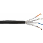 InLine Paigalduskaabel S/FTP, PiMF, Cat.7a, AWG 23, vask, 1200 MHz, PE, Black, 100m (70100P) | 70100P | 4043718219445