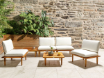 Aiam&ouml;&ouml;bli komplekt Beliani koos lauaga 4 inimesele FRASCATI Moodulm&ouml;&ouml;bel Sertifitseeritud akaatsiapuit Off-white | 507097 Bel | 4255664876492