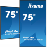 IIYAMA 189.0cm(75") LH7565UHSB-B1 16:9 2xHDMI+DP+2xUSB IPS retail (Speditionsversand) | LH7565UHSB-B1 | 4948570123599